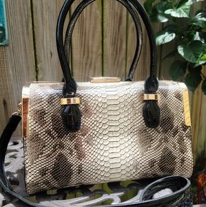 Hearts & Roses London Patent Leather Snake Purse